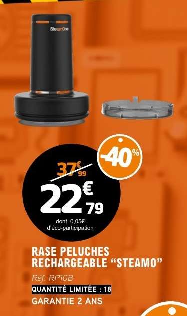 RASE PELUCHES RECHARGEABLE "STEAMO"