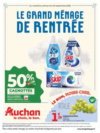 Catalogue Auchan - 08/09/2026 - 20/09/2026.