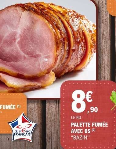 Palette fumée avec os