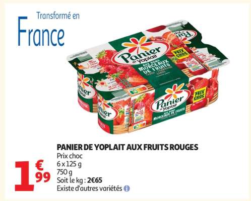 PANIER DE YOPLAIT AUX FRUITS ROUGES