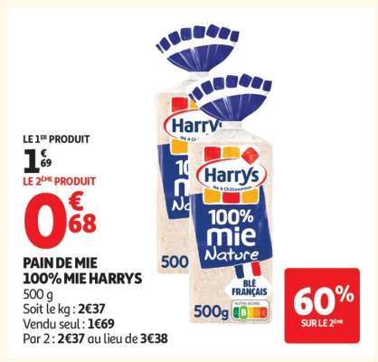 PAIN DE MIE 100% MIE HARRYS