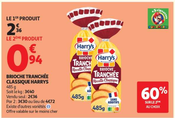 BRIOCHE TRANCHÉE CLASSIQUE HARRYS