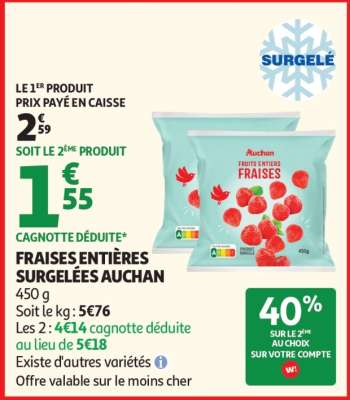 Fraises Entières Surgelées Auchan
