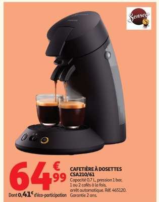 CAFETIÈRE À DOSETTES CSA210/61