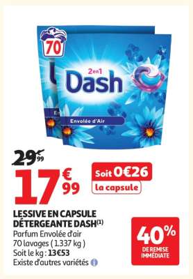 LESSIVE EN CAPSULE DÉTERGEANTE DASH