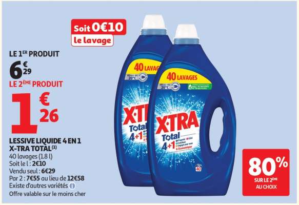 LESSIVE LIQUIDE 4 EN 1 X-TRA TOTAL