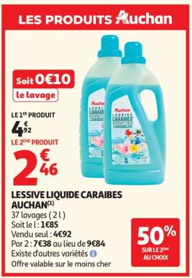 Lessive Liquide Caraïbes Auchan