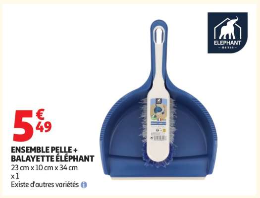 ENSEMBLE PELLE + BALAYETTE ÉLÉPHANT