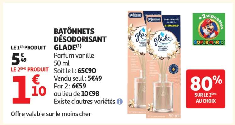 BATONNETS DESODORISANT GLADE