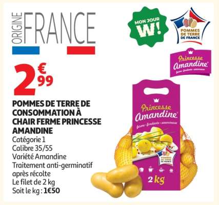 Pommes De Terre De Consommation À Chair Ferme Princesse Amandine