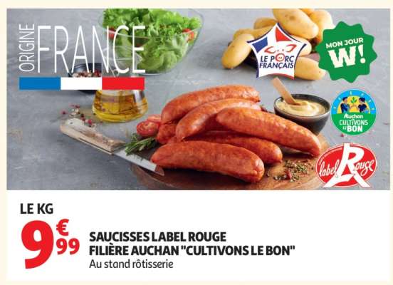 Saucisses Label Rouge