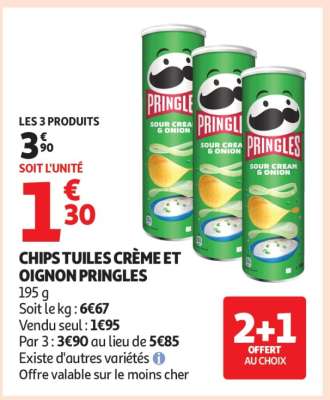 Chips Tuiles Crème Et Oignon Pringles