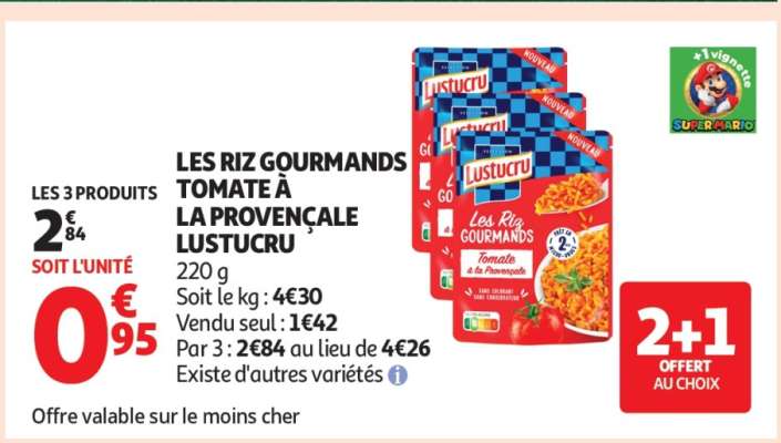 LES RIZ GOURMANDS TOMATE À LA PROVENÇALE LUSTUCRU