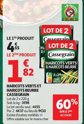 Haricots Verts et Haricots Beurre Cassegrain