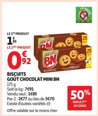BISCUITS GOÛT CHOCOLAT MINI BN