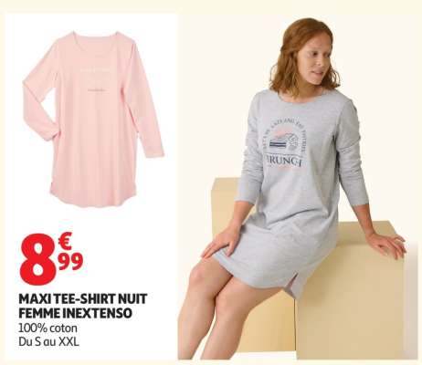 Maxi Tee-Shirt Nuit Femme Inextenso