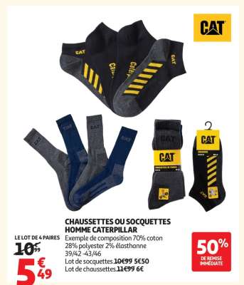 CHAUSSETTES OU SOCQUETTES HOMME CATERPILLAR