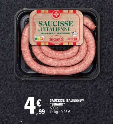 SAUCISSE ITALIENNE "BIGARD"