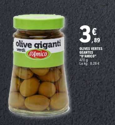 OLIVES VERTES GEANTES “D’AMICO”