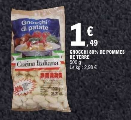 Gnocchi 80% de pommes de terre