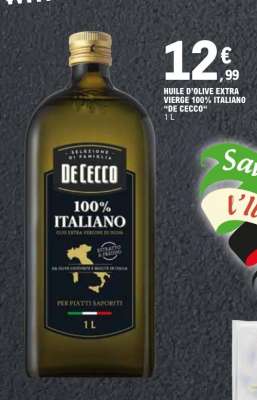 HUILE D'OLIVE EXTRA VIERGE 100% ITALIANO “DE CECCO”
