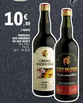 Marsala aux amandes ou aux oeufs