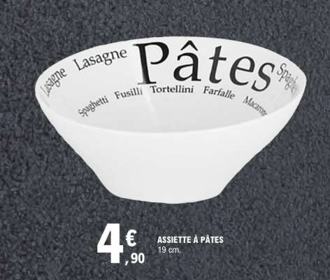 ASSIETTE À PÂTES