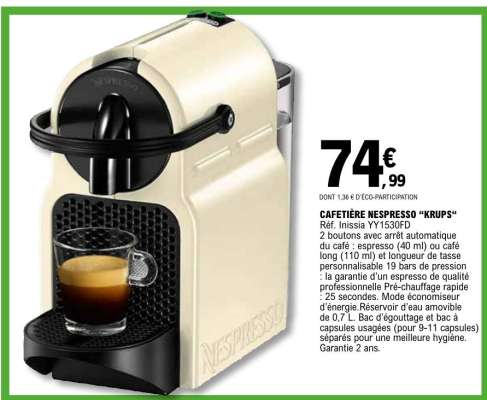 CAFETIÈRE NESPRESSO "KRUPS"