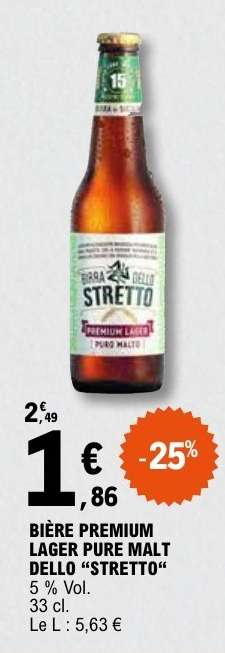 BIÈRE PREMIUM LAGER PURE MALT “DELLO STRETTO”