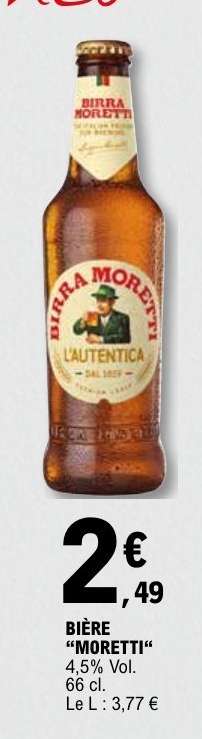 BIÈRE “MORETTI”
