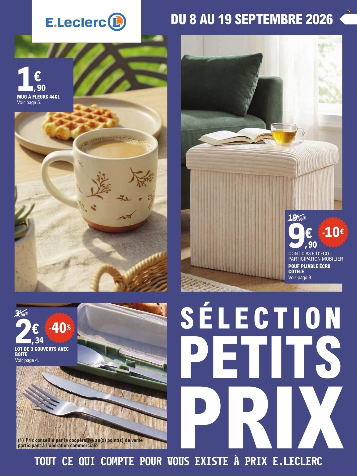 Catalogue E.Leclerc - 08/09/2026 - 19/09/2026. Page 1