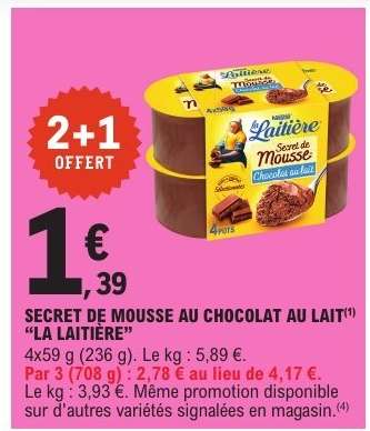 Secret de Mousse au Chocolat au Lait "La Laitière"