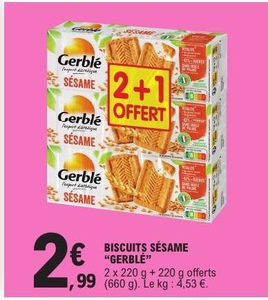 Biscuits Sésame Gerblé