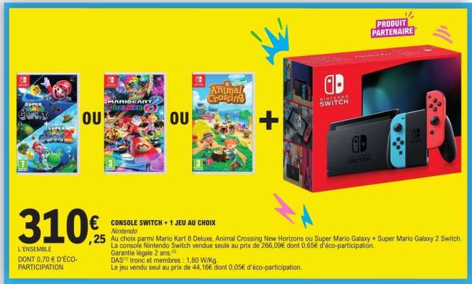 CONSOLE SWITCH + 1 JEU AU CHOIX