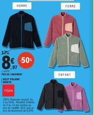 GILET POLAIRE ADULTE