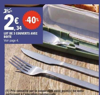 LOT DE 3 COUVERTS AVEC BOITE
