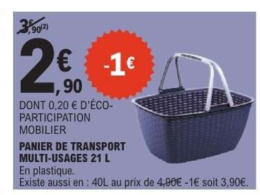 PANIER DE TRANSPORT MULTI-USAGES 21 L