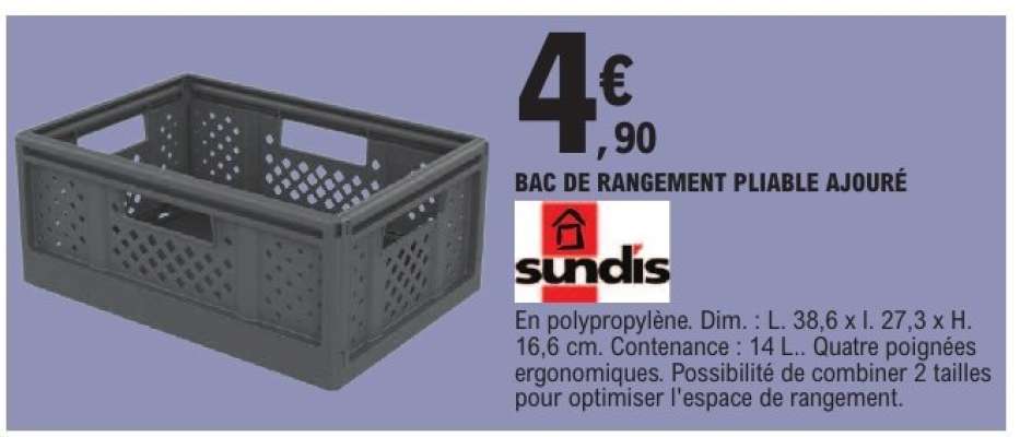 BAC DE RANGEMENT PLIABLE AJOURÉ