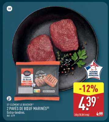 2 pavés de bœuf marinés