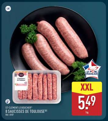 8 saucisses de Toulouse