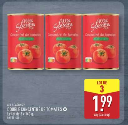 All Seasons Double Concentré de Tomates