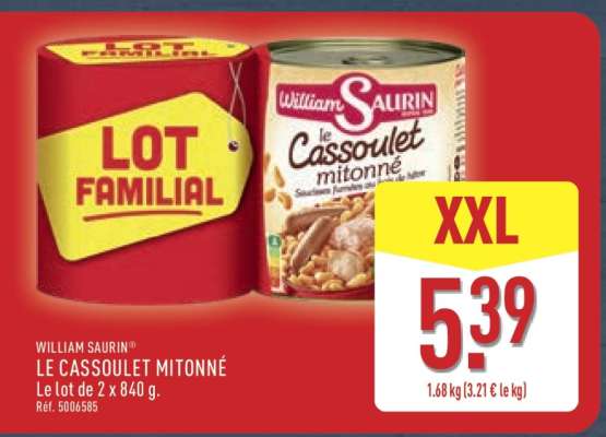 WILLIAM SAURIN Le Cassoulet mitonné