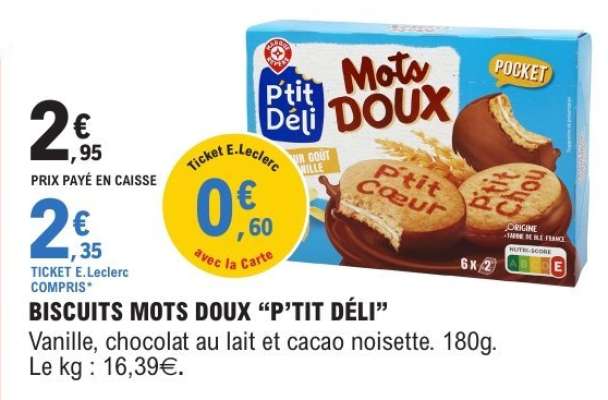 BISCUITS MOTS DOUX “P’TIT DÉLI”