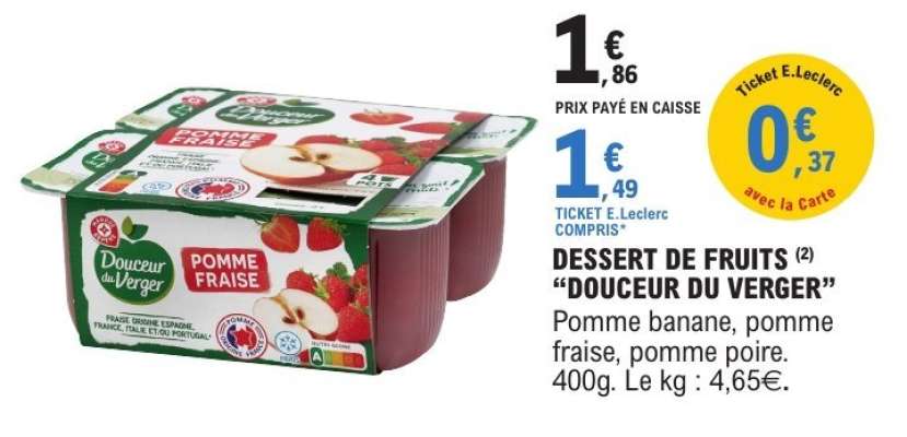 DESSERT DE FRUITS “DOUCEUR DU VERGER”
