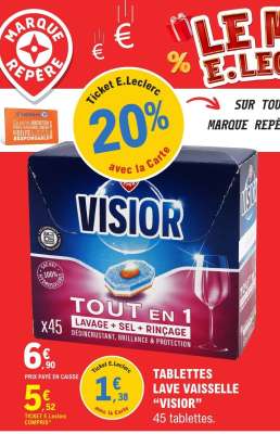 TABLETTES LAVE-VAISSELLE “VISIOR”