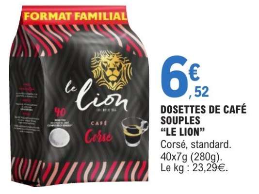 Dosettes de café souples "Le Lion"