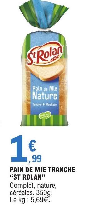 PAIN DE MIE TRANCHÉ “ST ROLAN”