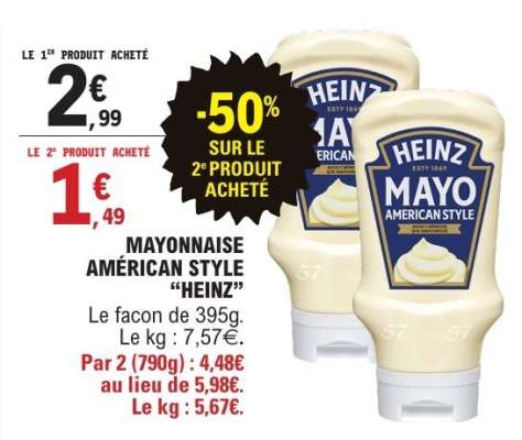 Mayonnaise Américain Style "Heinz"