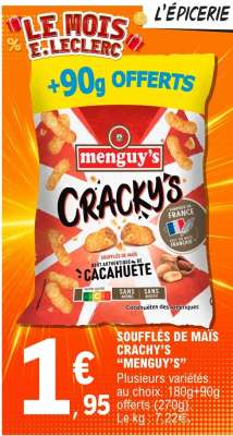 SOUFFLÉS DE MAÏS CRACHY’S “MENGUY’S”