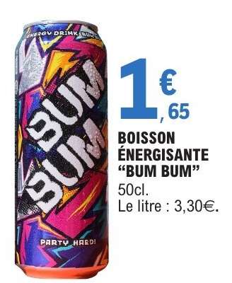 BOISSON ÉNERGISANTE "BUM BUM"
